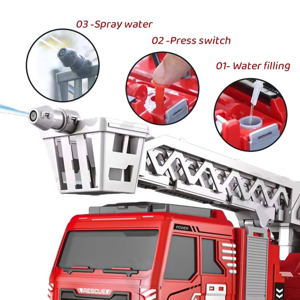 Agniveer Remote Control Fire Truck with Water Spray, Lights & Music