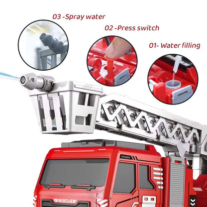 Agniveer Remote Control Fire Truck with Water Spray, Lights & Music