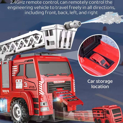 Agniveer Remote Control Fire Truck with Water Spray, Lights & Music