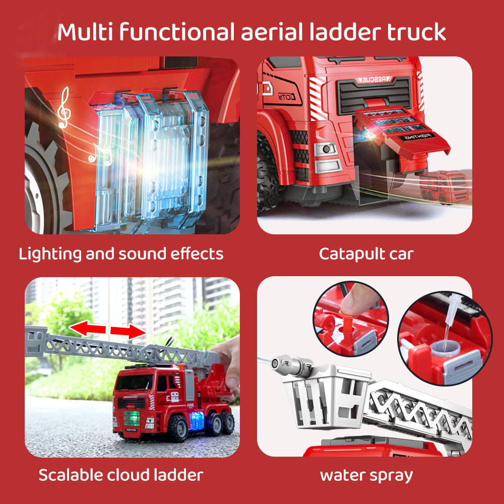 Agniveer Remote Control Fire Truck with Water Spray, Lights & Music