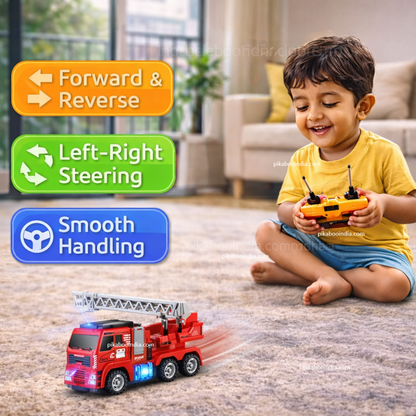 Agniveer Remote Control Fire Truck with Water Spray, Lights & Music