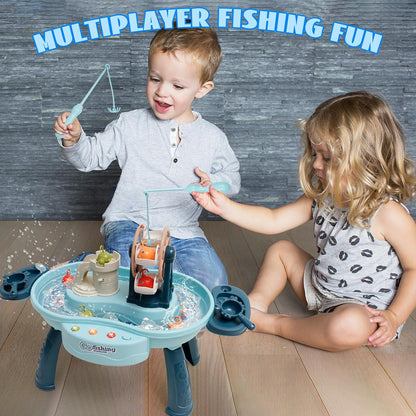 🎣 Ferry Fishing Game Toy with Water Circulation & Music | Interactive Water Play for Toddlers & Kids (1-5 Years)