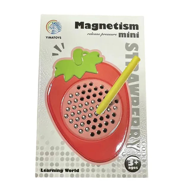 Magnetic Drawing Board Keychain – Strawberry Bead Toy with Pen | Montessori Activity