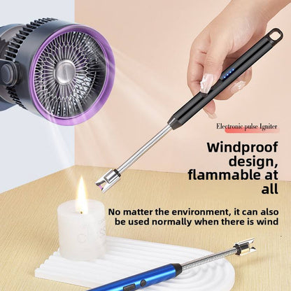 USB Rechargeable Arc Lighter – Windproof, Flameless & Sleek for Kitchen & Camping