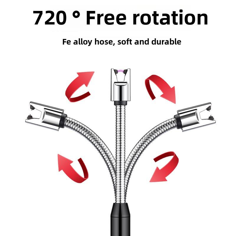 USB Rechargeable Arc Lighter – Windproof, Flameless & Sleek for Kitchen & Camping