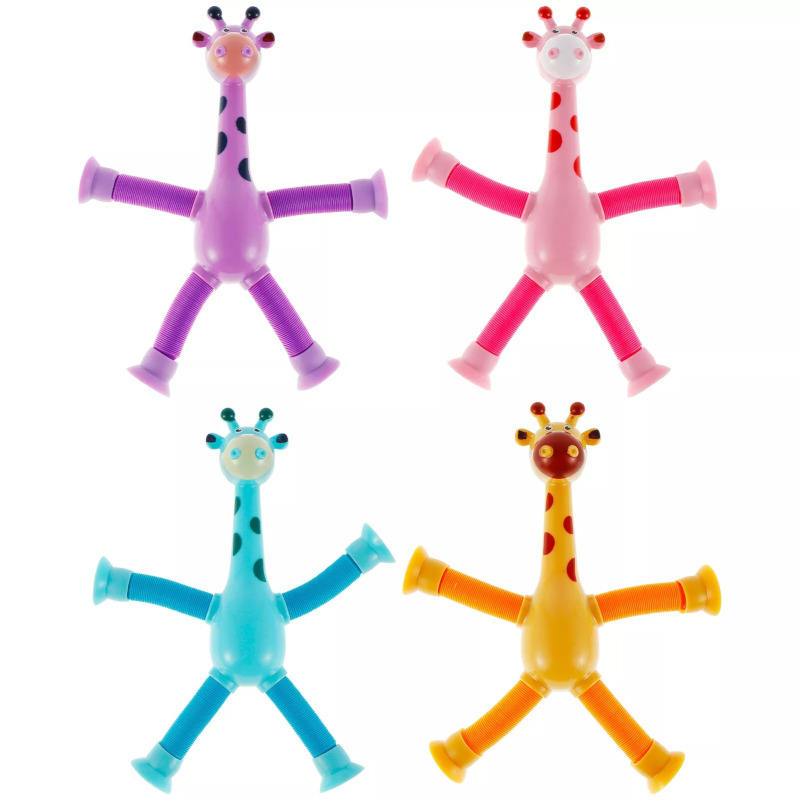 Giraffe Suction Pop Tube Toy – Baby Fidget Fun