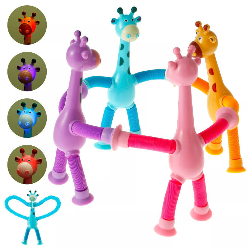 Giraffe Suction Pop Tube Toy – Baby Fidget Fun