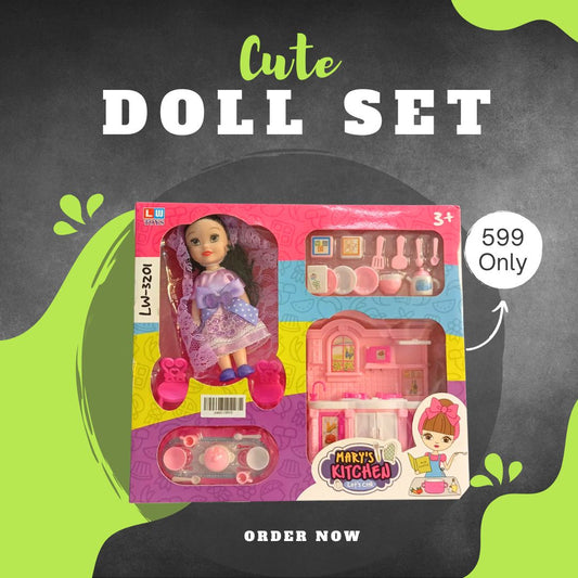 Doll Kitchen Set – Role Play Fun for Kids’ Cooking
