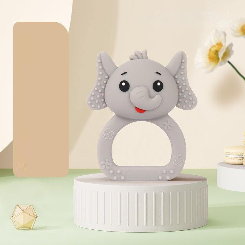Elephant Silicon Teether Rattle – Soft & Safe for 3M+
