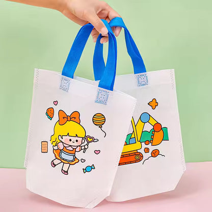 DIY Canvas Bag Handmade Painting Cartoon Gift for Children Art Enthusiasts