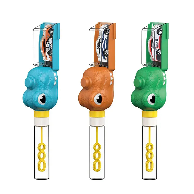 PiK A BOO Car Toy Soap Bubble Stick – Any 1 Assorted Colors | 2-in-1 Fun Bubble Blower & Pull-Back Car Toy for Kids