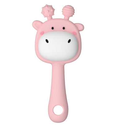 Giraffe Silicon Rattle Teether Toy – Soft & Safe | 3–12 Months
