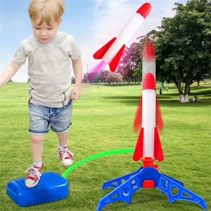 🚀 Foam Stomp Rocket Launcher – Jump & Soar Outdoor Toy for Kids | High-Flying Safe Foam Rockets for Active Play & STEM Fun 🎯🎉