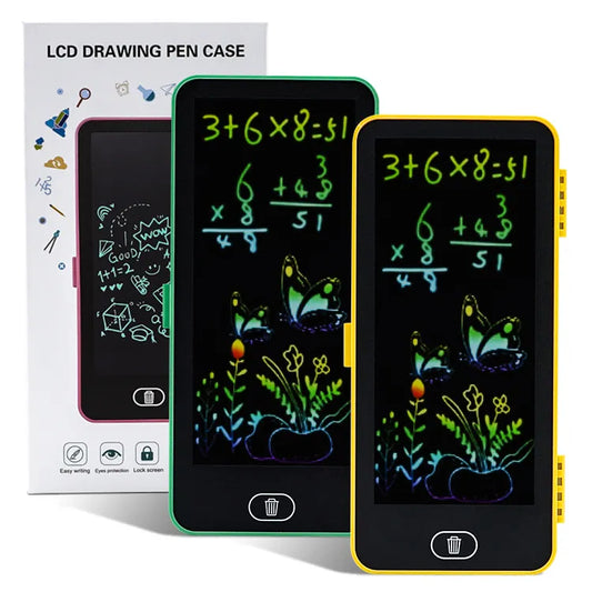 LCD Drawing Compass Pen Case – 2-in-1 Digital Writing & Doodle Pad for Kids