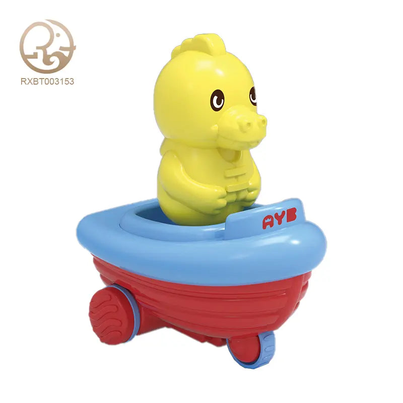 Press & Go Dino Car – Cartoon Inertial Animal Toy | 18M–3Y