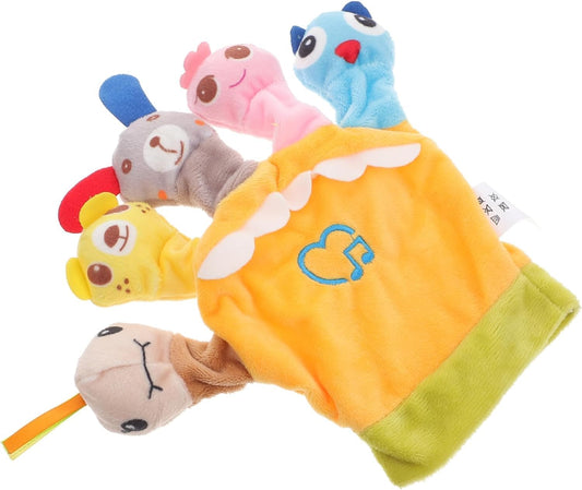 Finger Puppets for Baby Infants - Soft Animal Hand Dolls Storytelling & Bath Toy Set