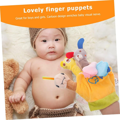 Finger Puppets for Baby Infants - Soft Animal Hand Dolls Storytelling & Bath Toy Set