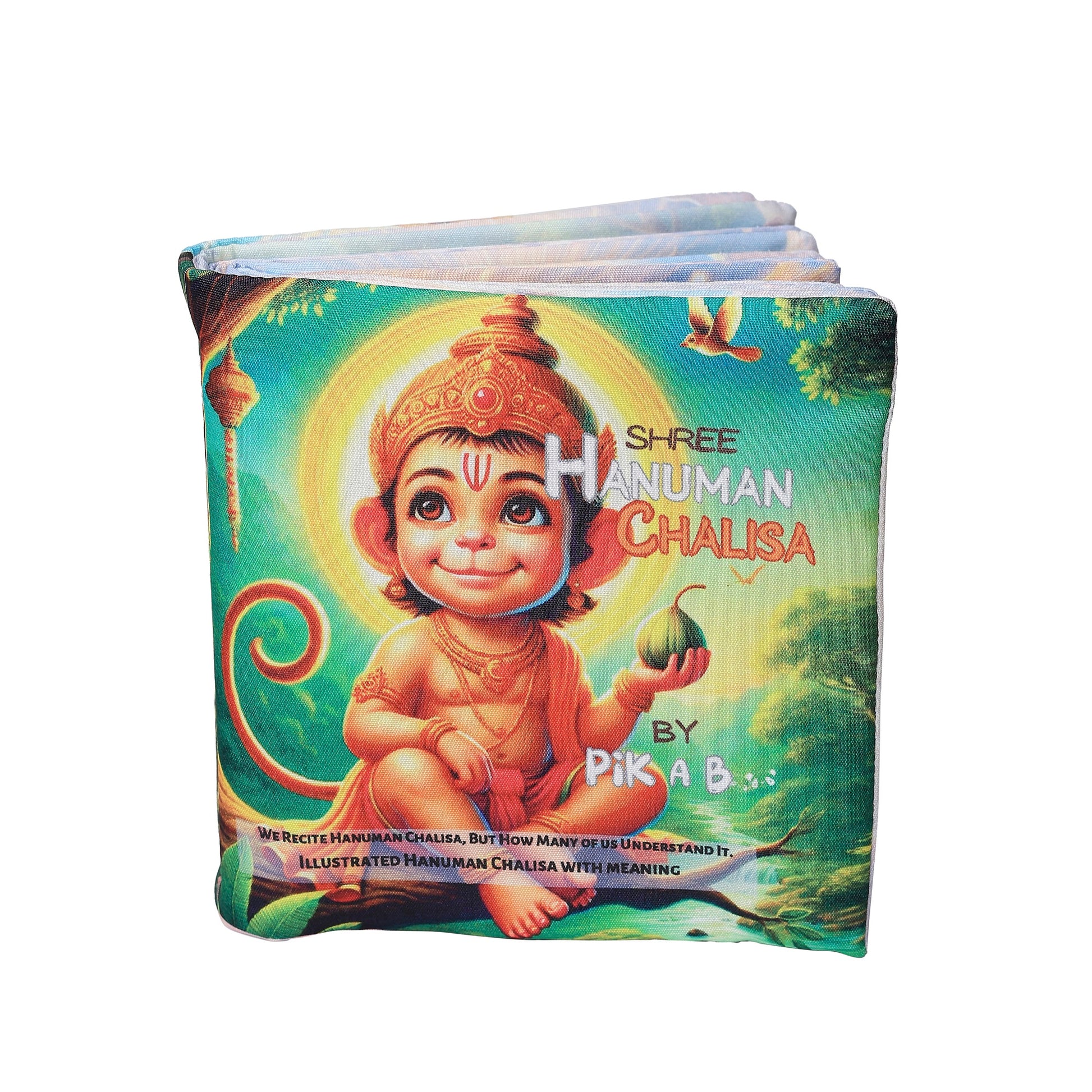 🕉️English Hanuman Chalisa Cloth Book for Kids & Adults | With Meaning | Tear-Free & Hand Washable | Gift of Devotion 🎁