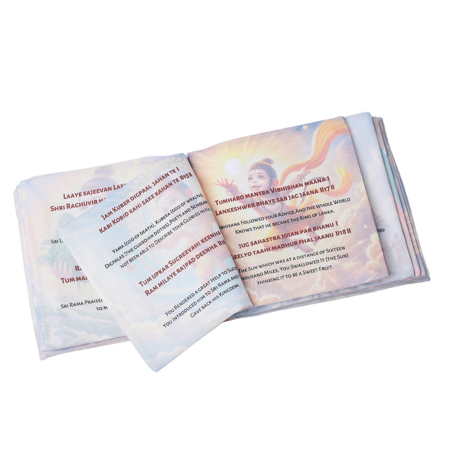 English  Hanuman Chalisa Cloth Book  for Kids & Adults