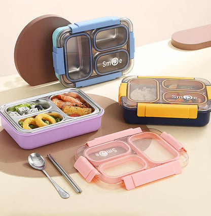 Tokyo Table Stainless Steel Lunch Box – 3 Compartment Leakproof Tiffin