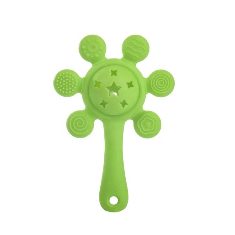 Sun Silicone Teether Rattle Toy – Soft & Safe for Babies