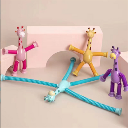 Giraffe Suction Pop Tube Toy – Baby Fidget Fun