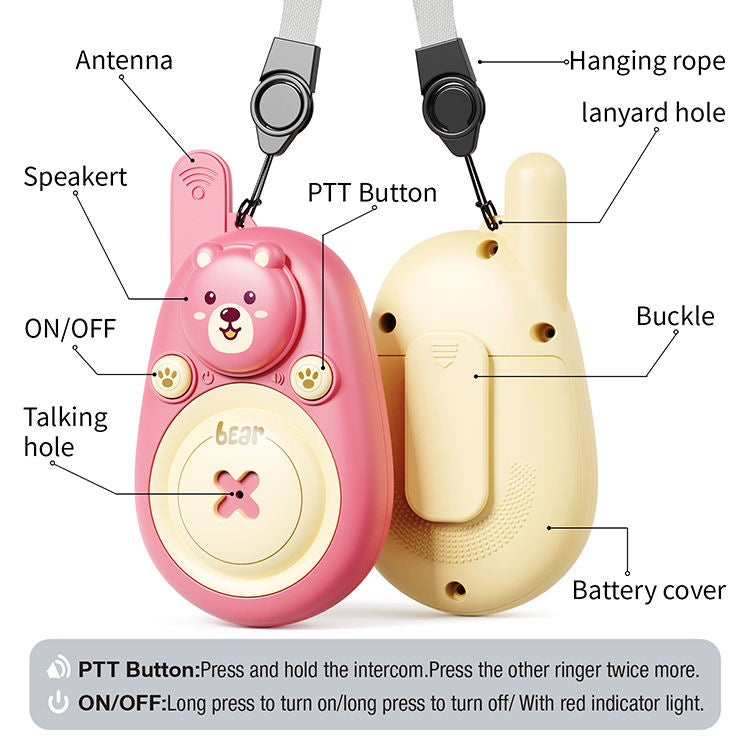 Bear Walkie Talkie Toddler Kids Long Range Toy Best Return Gift