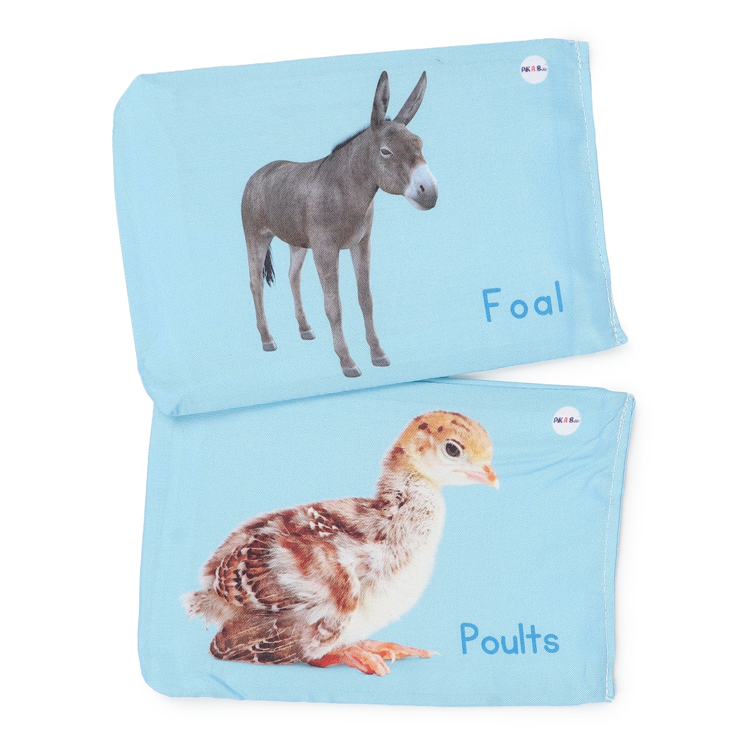 PiK A BOO Cloth Farm Animals Flash Cards l Kids Early Learning l Brain Development Study Material for Preschoolers and Kindergarten