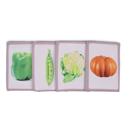 PiK A BOO Cloth Vegetable Flash Cards l Kids Early Learning l Brain Development Study Material for Preschoolers and Kindergarten