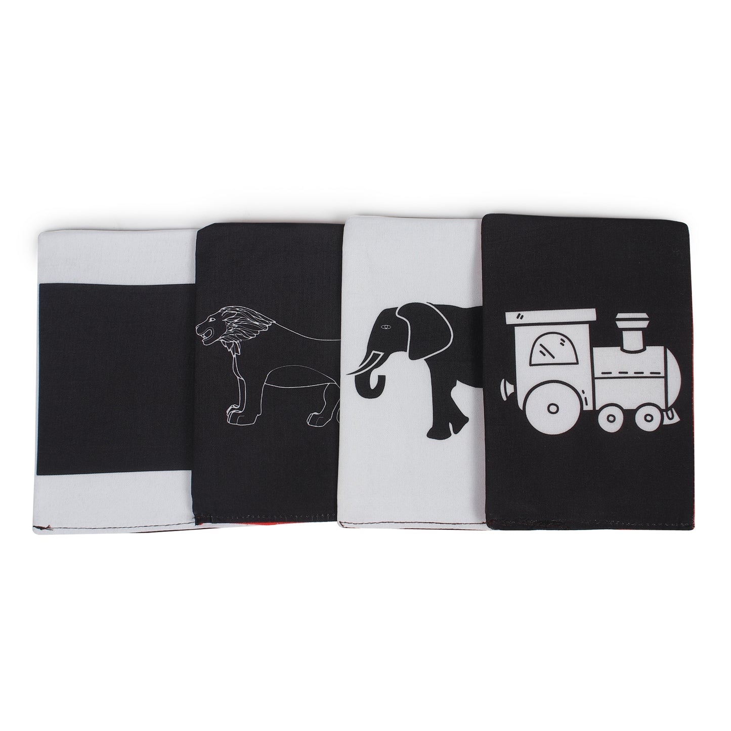 PiK A BOO Cloth Black and White High Contrast Flash Cards l Kids Early Learning l Brain Development Study Material for Preschoolers and Kindergarten