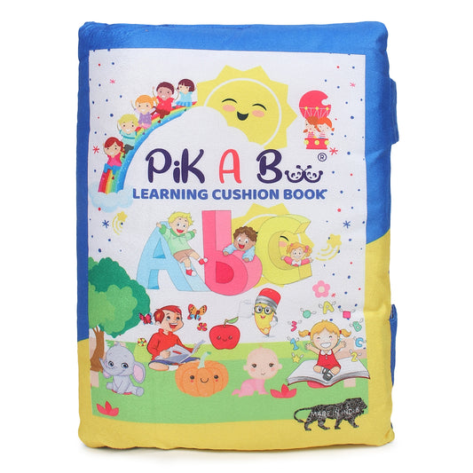 PiK A BOO Blue Learning Cushion Book with Hindi Varnmala Level 1