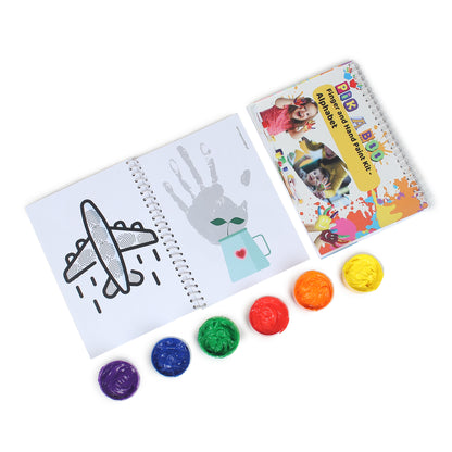 PiK A BOO Hand And Finger Paint Kit for Toddlers Activity, Kids Boys Girls Mixable, Easy to Wash And Dry Paints for Kids