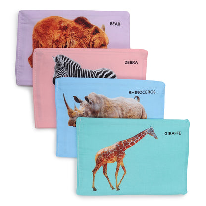 PiK A BOO Cloth Wild Animals Flash Cards l Kids Early Learning l Brain Development Study Material for Preschoolers and Kindergarten