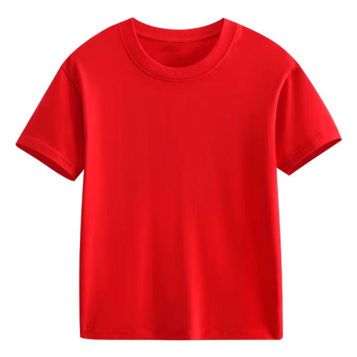 Kids Cotton T-Shirt – Plain Orange Unisex Everyday Wear