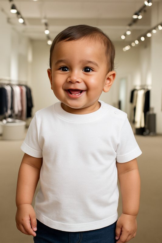 White Cotton T-shirt For boy