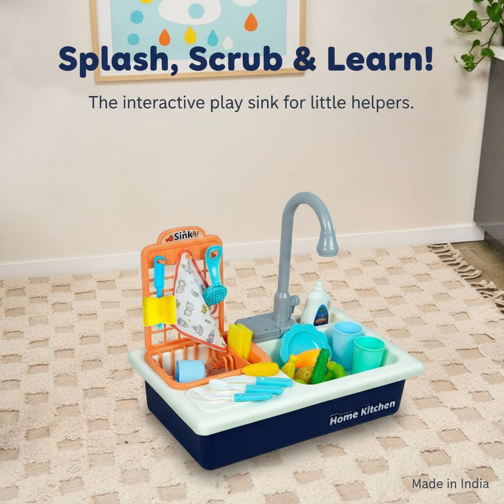 Kitchen Sink Made In India 🇮🇳 Pretend Play Dishwasher with Running Water for Kids