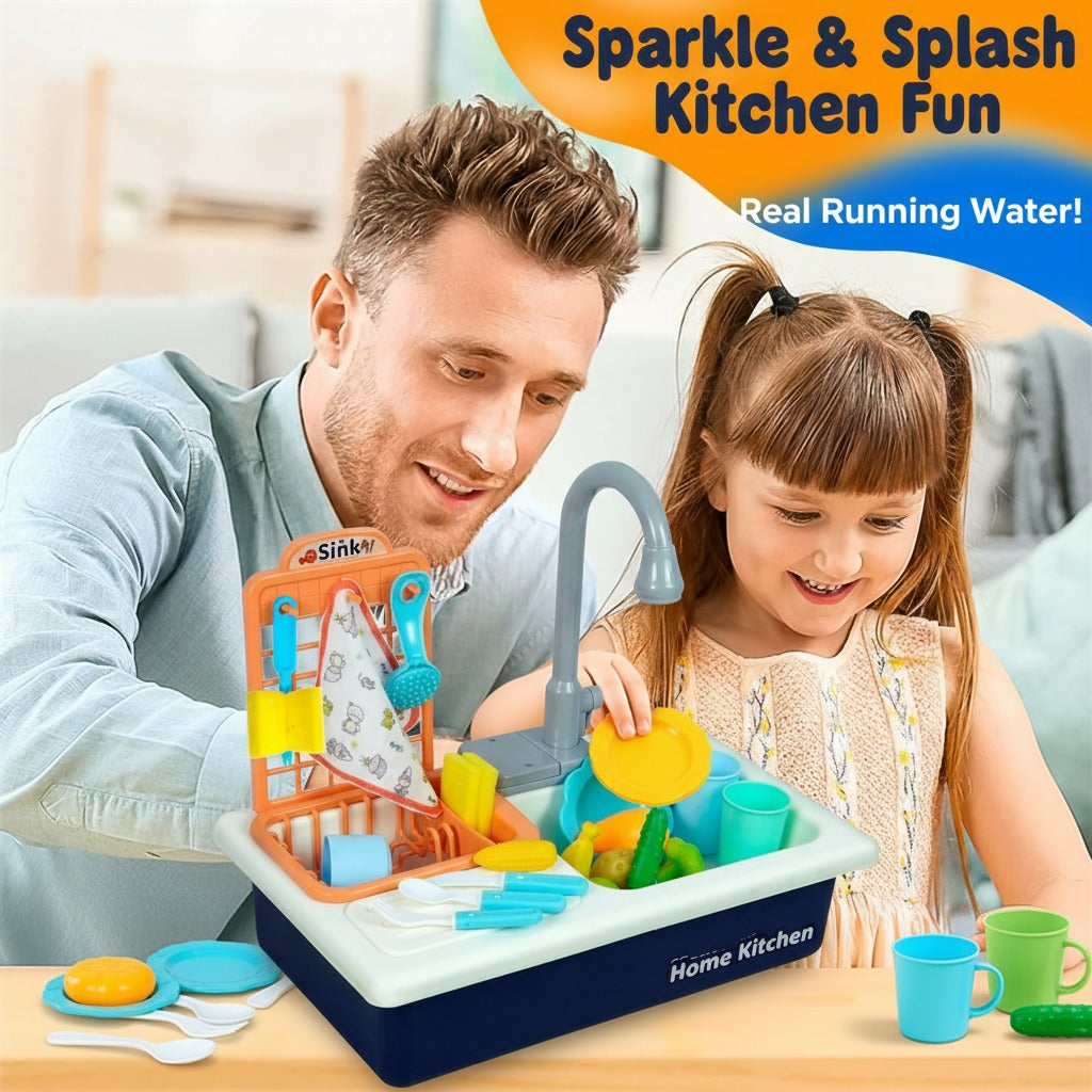 Kitchen Sink Made In India 🇮🇳 Pretend Play Dishwasher with Running Water for Kids