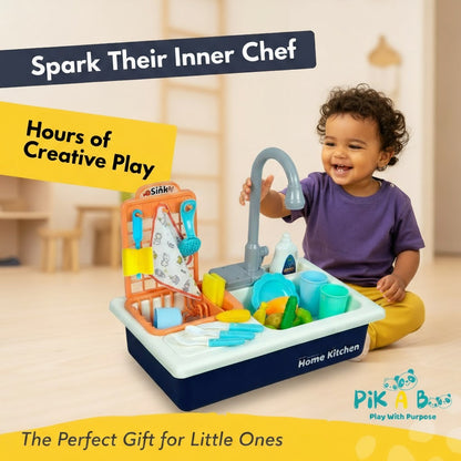 Kitchen Sink Made In India 🇮🇳 Pretend Play Dishwasher with Running Water for Kids