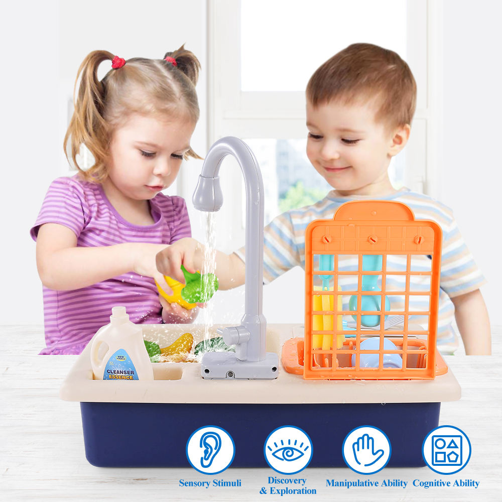 Kitchen Sink Made In India 🇮🇳 Pretend Play Dishwasher with Running Water for Kids