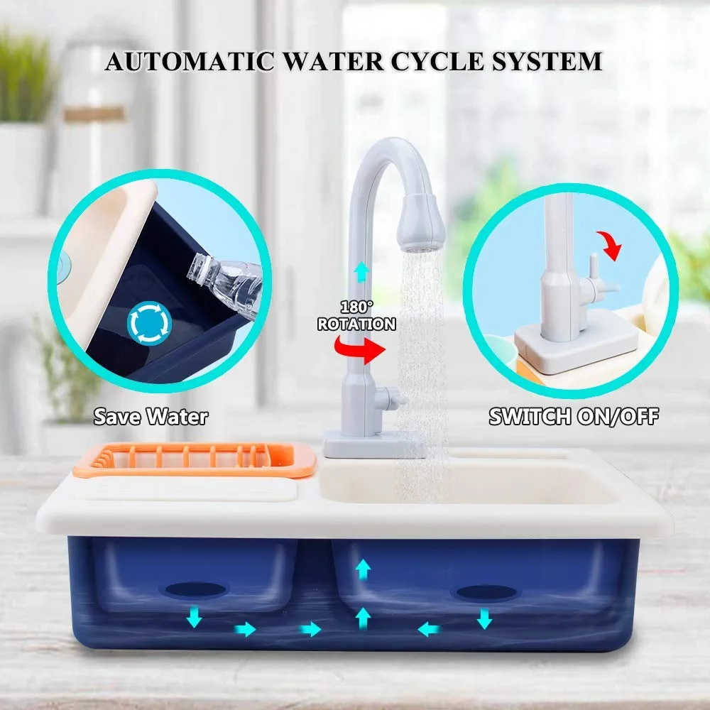 Kitchen Sink Made In India 🇮🇳 Pretend Play Dishwasher with Running Water for Kids