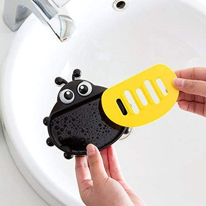 Ladybug Soap Dish Case Holder Bathroom Accessory Soap Dish Drain Box Storage Holder (1pc)
