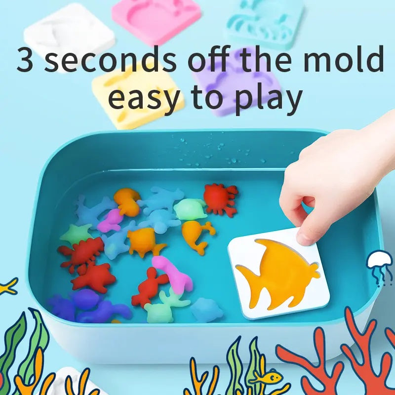 Science Magic Water Mould Game for Toddlers Kids Motor Skill Development and Early Learning ( without tub)