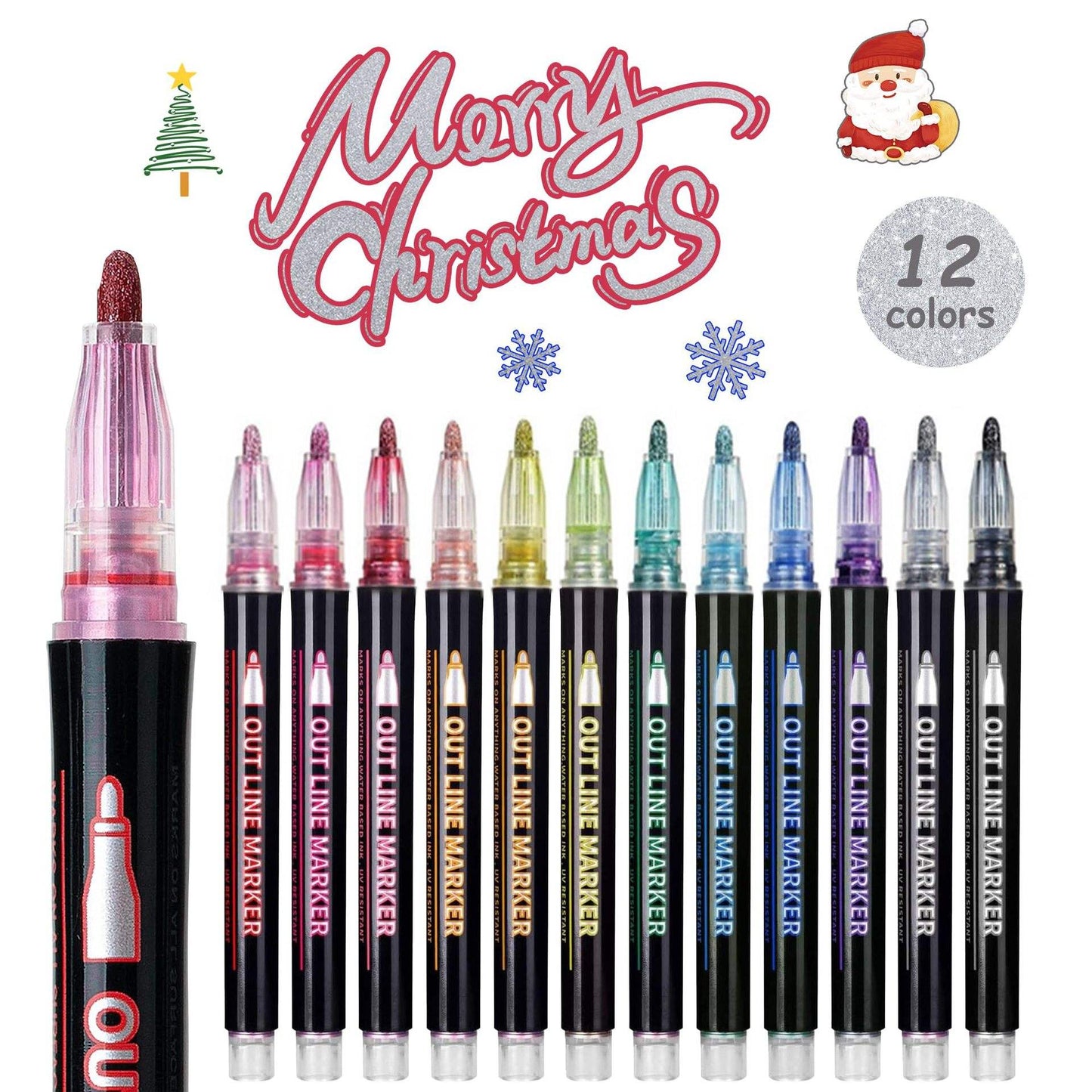 Metallic Outline Pens – Dual-Color Borders | Art & Craft Fun