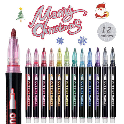 Metallic Outline Pens – Dual-Color Borders | Art & Craft Fun