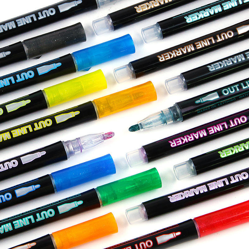 Metallic Outline Pens – Dual-Color Borders | Art & Craft Fun