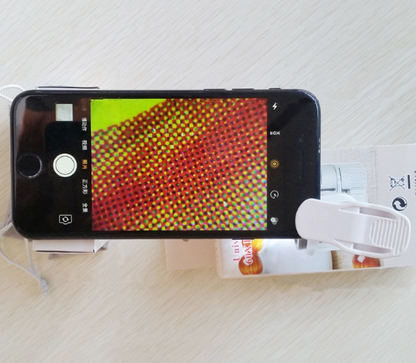 60X Clip-On Phone Microscope | LED & UV Light STEM Tool for Coins, Plants & Micro Observation
