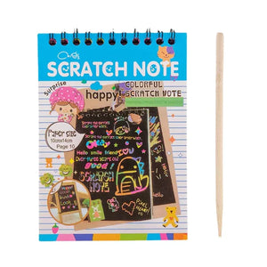 Mini Scratch Book with Wooden Stylus – Fun Art Scratch Pad Any One