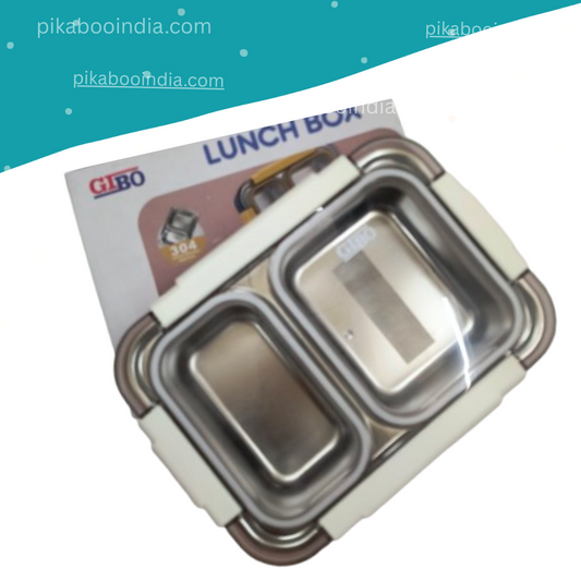 Surplus Stock: Stainless Steel Lunch Box – 2-Compartment Leakproof