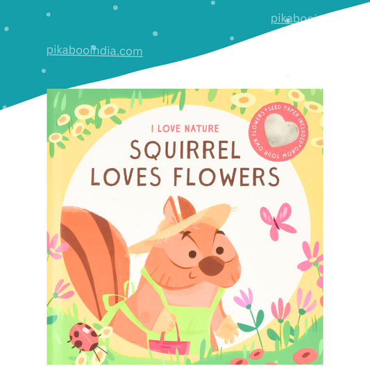 Sticker Sheet – I Love Nature Theme with Squirrel & Flowers