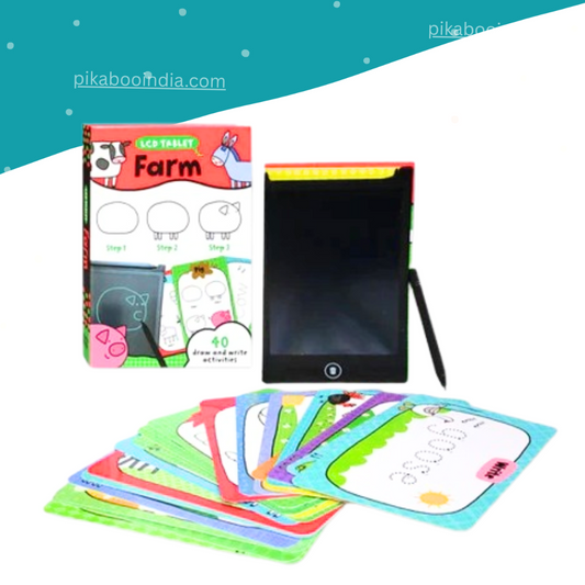 Farm LCD Tablet with Flashcards Pack | Learning Fun for Kids